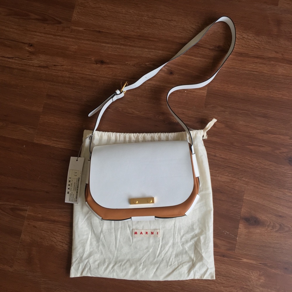 Marni 👜 Bicolor Leather Shoulder Bag 💼